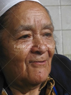 Fair Trade Photo Activity, Closeup, Colour image, Day, Female, Indoor, Looking away, Market, One woman, People, Peru, Portrait headshot, South America, Vertical