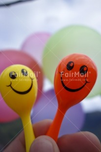 Fair Trade Photo Balloon, Birth, Birthday, Colour image, Day, Hand, Invitation, Outdoor, Party, Peru, Smile, Smiling, South America, Vertical