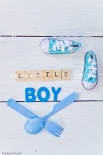 Fair Trade Photo Birth, Blue, Boy, Colour image, Letter, New baby, People, Peru, Shoe, South America, Text, Vertical