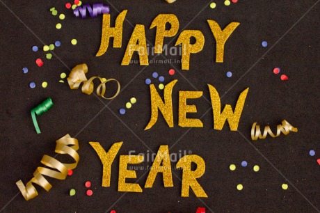 Fair Trade Photo Black, Colour image, Confetti, Horizontal, Letter, New Year, Peru, South America, Text