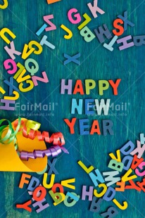 Fair Trade Photo Blue, Colour image, Colourful, Letter, New Year, Peru, South America, Text, Vertical