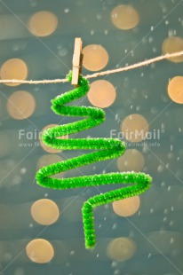 Fair Trade Photo Blue, Christmas, Christmas decoration, Christmas tree, Colour, Colour image, Light, Nature, Object, Place, South America, Vertical, Washingline