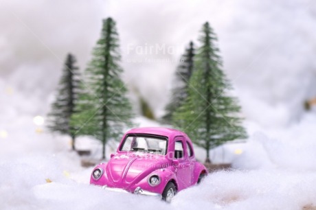 Fair Trade Photo Car, Christmas, Christmas decoration, Christmas tree, Colour, Colour image, Horizontal, Nature, Object, Peru, Pink, Place, Snow, Snowflake, South America, Transport, Tree