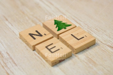 Fair Trade Photo Christmas, Christmas decoration, Colour, Colour image, Horizontal, Letter, Nature, Noel, Object, Peru, Place, South America, Text, Tile, Tree, White, Wood