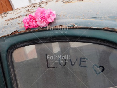 Fair Trade Photo Artistique, Car, Colour image, Flower, Heart, Horizontal, Letter, Love, Transport, Vintage