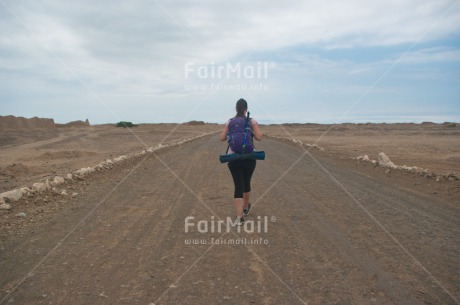 Fair Trade Photo Activity, Backpack, Colour image, Emotions, Good trip, Horizontal, Loneliness, One woman, People, Peru, South America, Travel, Walking