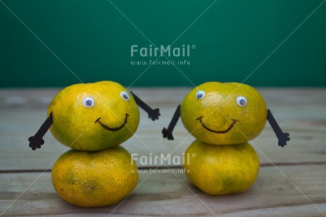 Fair Trade Photo Colour image, Food and alimentation, Friendship, Fruits, Funny, Get well soon, Horizontal, Mandarin, Peru, Smile, South America