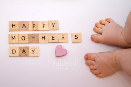 Fair Trade Photo Baby, Colour image, Feet, Heart, Horizontal, Letters, Love, Mother, Mothers day, People, Peru, Pink, South America, Text, White, Wood