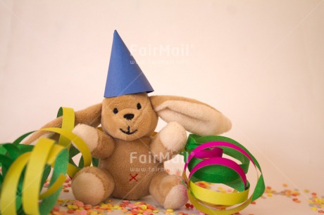 Fair Trade Photo Activity, Animals, Bear, Birthday, Celebrating, Clothing, Colour image, Hat, Horizontal, Multi-coloured, Peru, Rabbit, South America, Toy