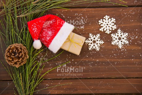 Fair Trade Photo Branch, Brown, Christmas, Clothing, Colour image, Gift, Green, Hat, Indoor, Peru, Pine, Red, Santaclaus, Seasons, Snow, South America, Winter, Wood