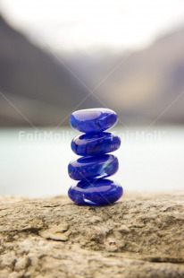 Fair Trade Photo Balance, Blue, Colour image, Day, Glass, Lake, Nature, Outdoor, Peace, Peru, Silence, South America, Stone, Tower, Vertical, Yoga