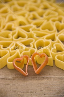 Fair Trade Photo Colour image, Couple, Food and alimentation, Heart, Love, Macaroni, Marriage, Peru, South America, Together, Valentines day, Wedding