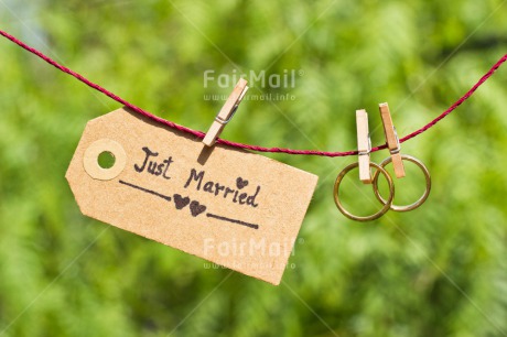 Fair Trade Photo Colour image, Couple, Gold, Green, Hanging, Horizontal, Love, Marriage, Nature, Outdoor, Peg, Peru, Ring, South America, Together, Two, Wedding