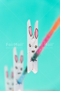 Fair Trade Photo Animals, Colour image, Colourful, Easter, Peg, Peru, Rabbit, South America