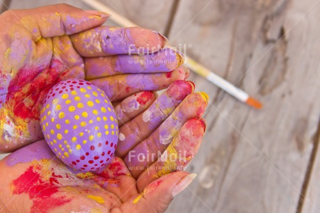 Fair Trade Photo Activity, Brush, Brushing, Colour image, Colourful, Easter, Egg, Food and alimentation, Hand, Horizontal, Peru, South America