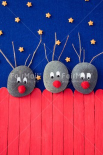 Fair Trade Photo Animals, Blue, Christmas, Christmas decoration, Colour image, Peru, Red, Reindeer, South America, Star, Vertical