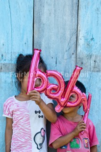 Fair Trade Photo Birth, Blue, Child, Colour image, New baby, People, Peru, Pink, South America, Tarapoto travel, Vertical