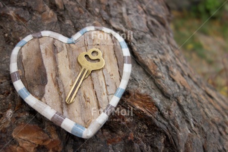 Fair Trade Photo Closeup, Colour image, Heart, Horizontal, Key, Love, New home, Peru, South America, Tree, Valentines day