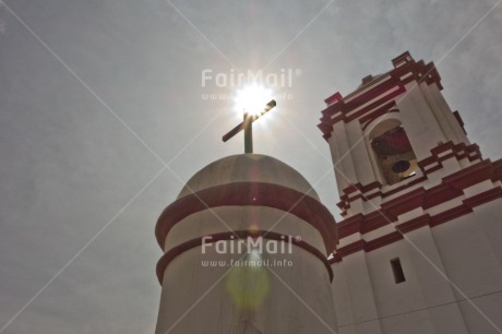 Fair Trade Photo Christianity, Church, Closeup, Colour image, Cross, Horizontal, Light, Low angle view, Peru, Religion, South America, Spirituality