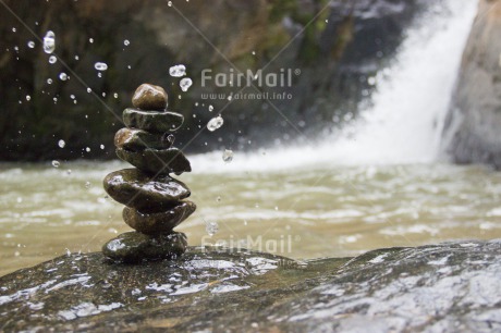 Fair Trade Photo Balance, Closeup, Colour image, Condolence-Sympathy, Nature, Peru, South America, Spirituality, Stone, Water, Waterfall, Wellness