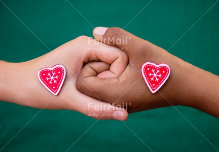 Fair Trade Photo Christmas, Closeup, Colour image, Cooperation, Friendship, Hand, Heart, Love, Peru, South America, Together, Tolerance, Two people, Values