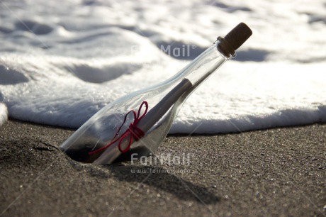 Fair Trade Photo Beach, Bottle, Friendship, Heart, Horizontal, Love, Peru, Sand, Sea, South America, Valentines day