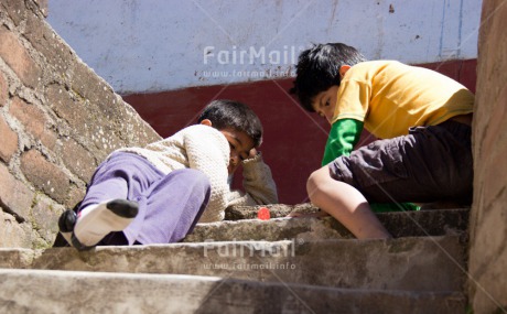 Fair Trade Photo 5 -10 years, Activity, Day, Friendship, Horizontal, Latin, Outdoor, People, Peru, Playing, Relaxing, South America, Streetlife, Together, Two boys