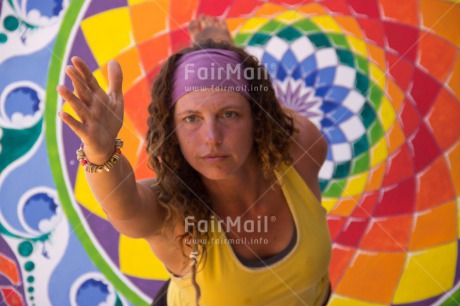 Fair Trade Photo Colour image, Colourful, Horizontal, One girl, People, Peru, South America, Yoga