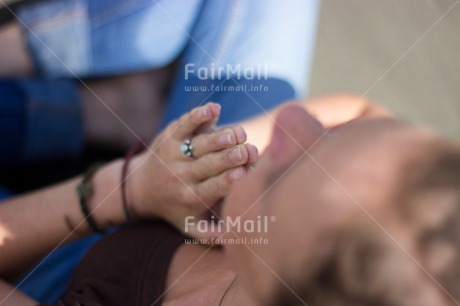 Fair Trade Photo Caucasian, Colour image, Day, High angle view, Horizontal, Meditation, One girl, Outdoor, People, Peru, South America, Yoga