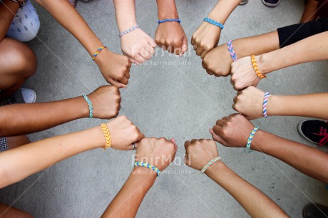 Fair Trade Photo Circle, Closeup, Colour image, Cooperation, Discrimination, Friendship, Group of People, Hand, Horizontal, Outdoor, People, Peru, Round, Sharing, Shooting style, South America, Together, Tolerance, Values