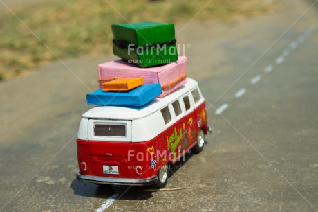 Fair Trade Photo Car, Colour image, Good luck, Good trip, Holiday, Horizontal, Moving, New home, Peru, South America, Suitcase, Transport, Travel