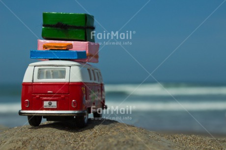 Fair Trade Photo Car, Colour image, Good luck, Good trip, Holiday, Horizontal, Moving, New home, Peru, South America, Suitcase, Transport, Travel