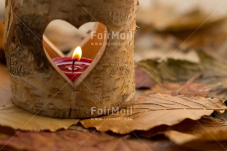 Fair Trade Photo Autumn, Candle, Condolence-Sympathy, Flame, Heart, Leaf, Love, Seasons, Thinking of you