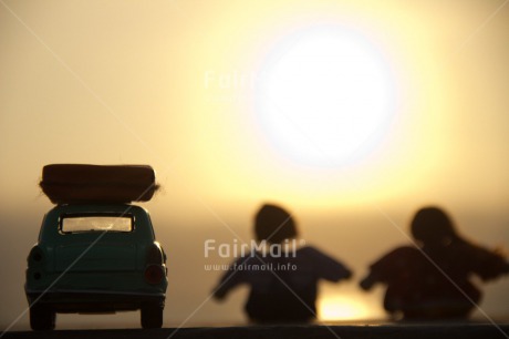 Fair Trade Photo Car, Colour image, Couple, Friendship, Good trip, Horizontal, Light, Love, Peru, Shooting style, Silhouette, South America, Sunset, Transport, Travel