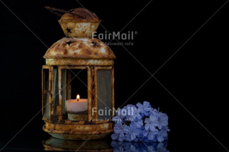 Fair Trade Photo Black, Candle, Colour image, Condolence-Sympathy, Flower, Horizontal, Lantern, Light, Night, Peru, Purple, Silence, South America