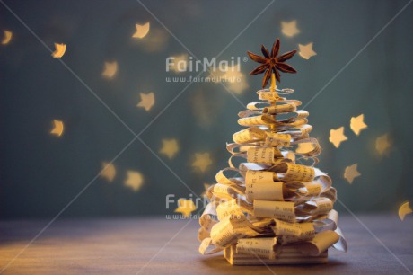 Fair Trade Photo Blue, Christmas, Colour image, Horizontal, Indoor, Light, Paper, Peru, Seasons, South America, Star, Tree, White, Winter