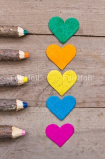 Fair Trade Photo Colour image, Colourful, Crayon, Heart, Love, Multi-coloured, Peru, South America, Valentines day, Wood