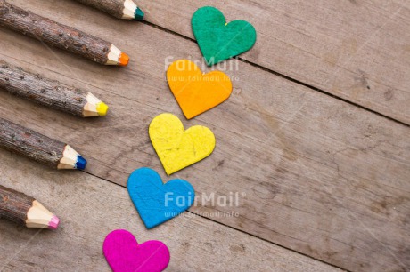 Fair Trade Photo Colour image, Colourful, Crayon, Heart, Love, Multi-coloured, Peru, South America, Valentines day, Wood