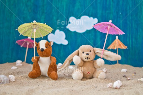 Fair Trade Photo Birthday, Blue, Colour image, Friendship, Holiday, Peluche, Peru, Sand, Shell, South America, Travel, Umbrella