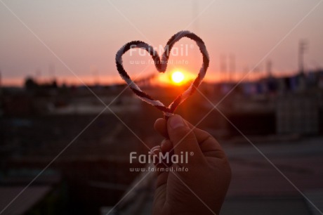 Fair Trade Photo Colour image, Hand, Heart, Horizontal, Love, Marriage, Peru, Sky, South America, Sunset, Thinking of you, Valentines day, Wedding