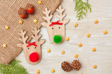 Fair Trade Photo Animals, Christmas, Christmas decoration, Colour, Colour image, Deer, Green, Horizontal, Object, Place, Red, South America, Star, White