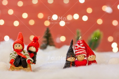 Fair Trade Photo Christmas, Christmas decoration, Colour, Colour image, Doll, Horizontal, Light, Nature, Object, Pine, Place, Red, Snow, South America