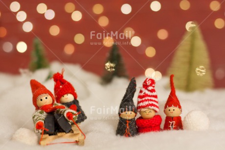 Fair Trade Photo Christmas, Christmas decoration, Colour, Colour image, Doll, Horizontal, Light, Nature, Object, Pine, Place, Red, Snow, South America