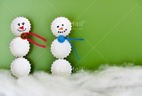 Fair Trade Photo Christmas, Colour image, Funny, Green, Horizontal, Peru, Smile, Snow, Snowman, South America