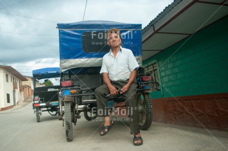 Fair Trade Photo Colour image, Entrepreneurship, Horizontal, Mechanic, Motorcycle, One man, People, Peru, Pride, South America, Transport