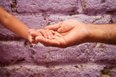 Fair Trade Photo Care, Colour image, Daughter, Family, Father, Fathers day, Hand, Horizontal, Love, One child, Peru, South America, Together