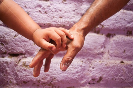 Fair Trade Photo Care, Colour image, Daughter, Family, Father, Fathers day, Hand, Horizontal, Love, One child, Peru, South America, Together