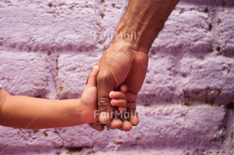 Fair Trade Photo Care, Colour image, Daughter, Family, Father, Fathers day, Hand, Horizontal, Love, One child, Peru, South America, Together