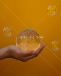 Fair Trade Photo Colour image, Dreaming, Glass, Hand, Peru, Soapbubble, South America, Transparency, Transparent, Vertical