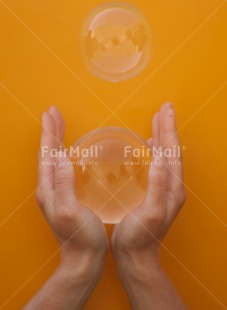 Fair Trade Photo Christmas, Colour image, Dreaming, Glass, Hand, Peru, Soapbubble, South America, Transparency, Transparent, Vertical